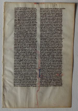 13th C. French Biblical Leaf