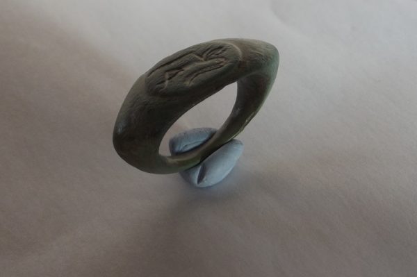 1st C. Bronze Ring Winged God