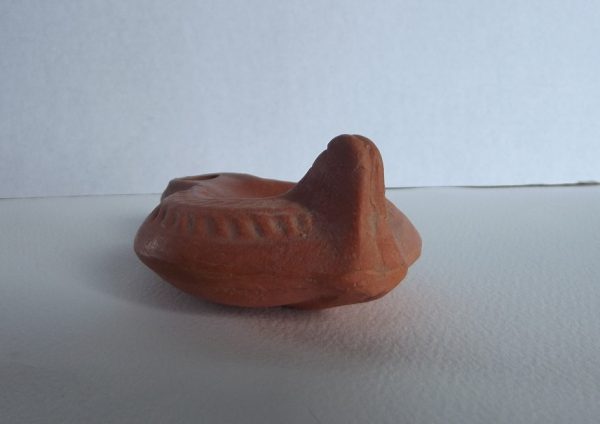 4th C. Redware Lamp Galloping Pony