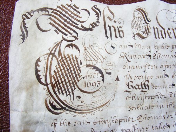 Indenture Reign William and Mary 1693